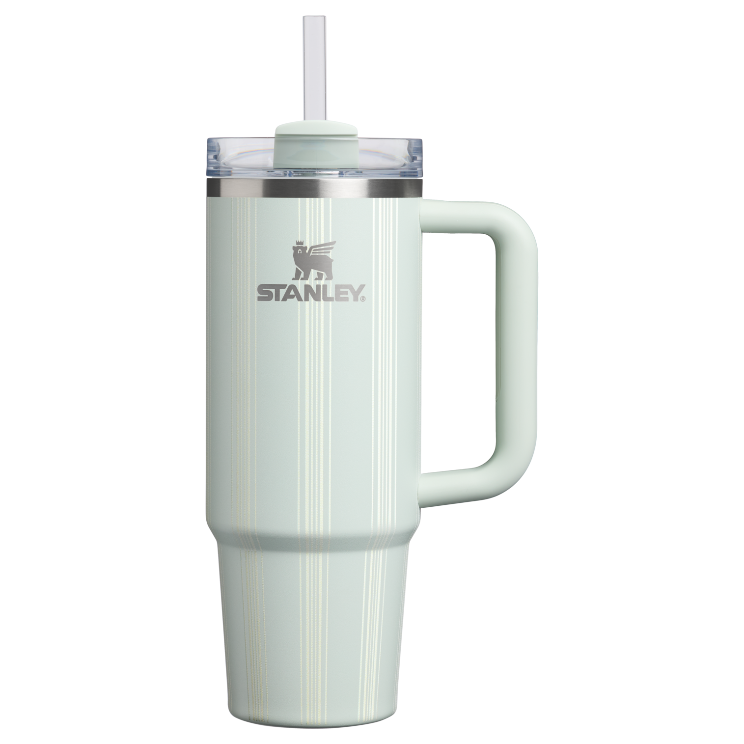 Splash-Resistant FlowState The Quencher H2.0 Flowstate Tumbler D343V - FlowState 3-Position Lid Insulated Travel Mug - Mist Picnic Stripe