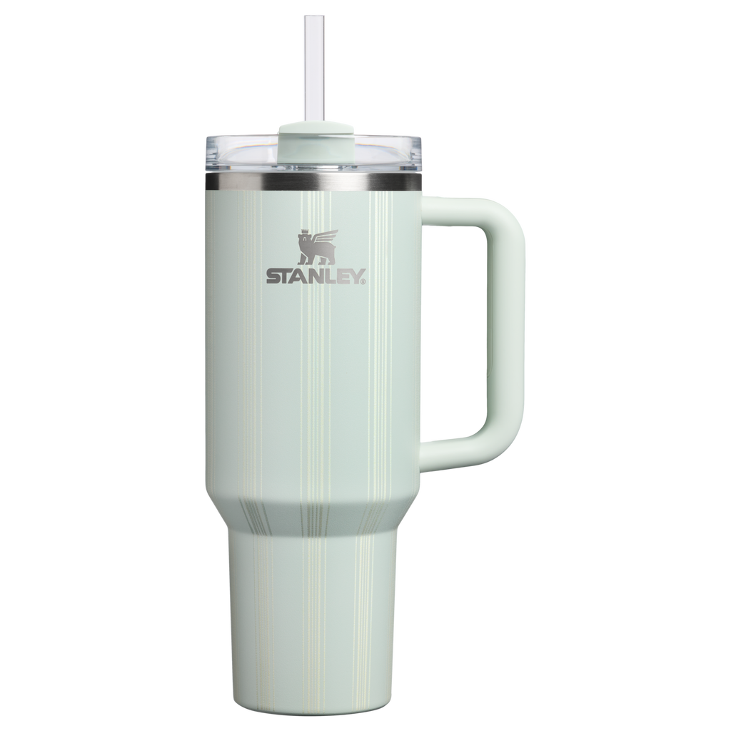 Insulated Travel The Quencher H2.0 Flowstate Tumbler D342C - 40oz Large Capacity Car-Cup Friendly Quencher - Mist Picnic Stripe