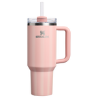 Insulated Travel The Quencher H2.0 Flowstate Tumbler D342C - 40oz Large Capacity Car-Cup Friendly Quencher - Peach Rose Picnic Stripe