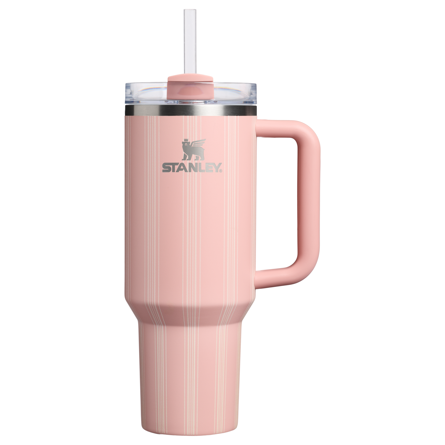 Insulated Travel The Quencher H2.0 Flowstate Tumbler D342C - 40oz Large Capacity Car-Cup Friendly Quencher - Peach Rose Picnic Stripe