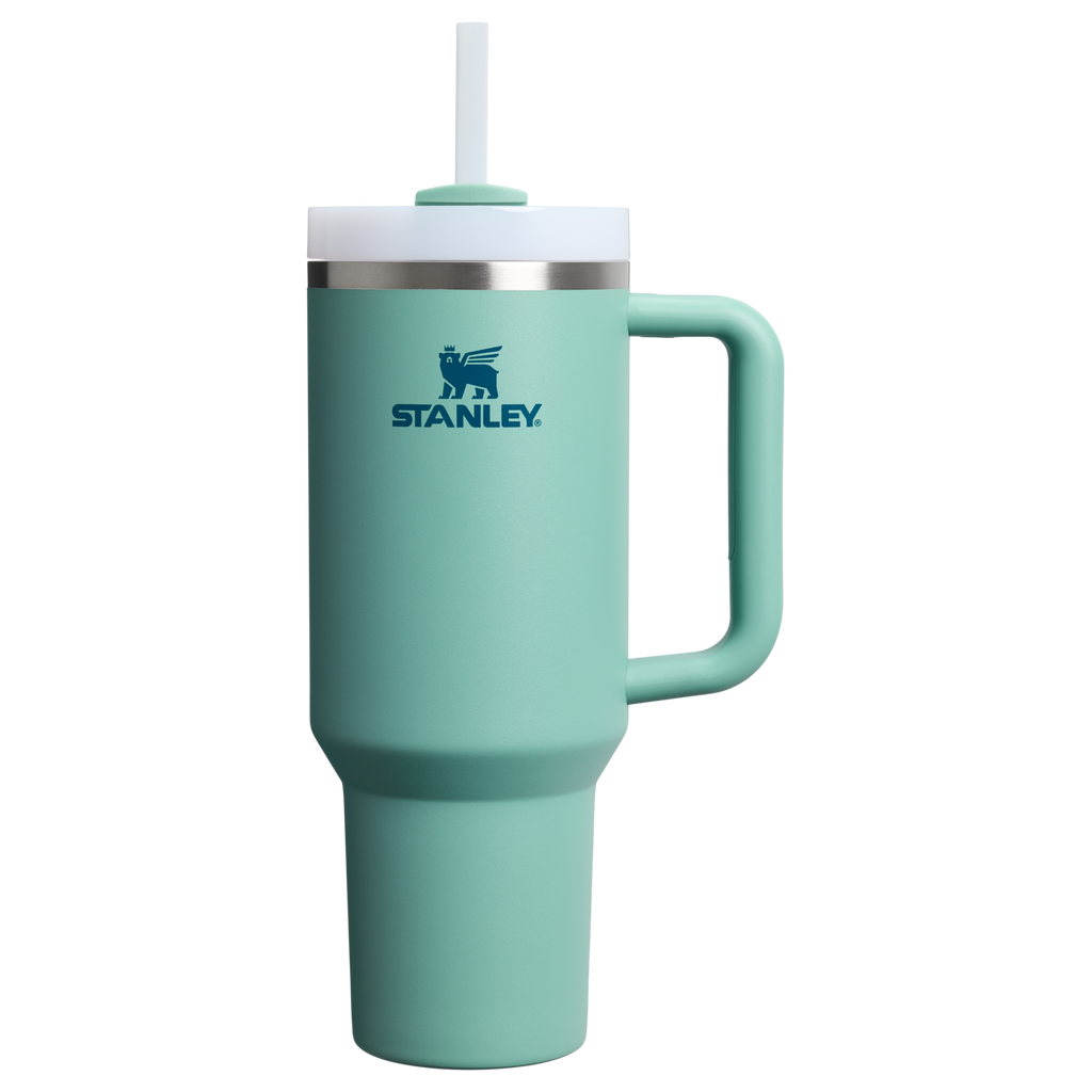 Insulated Travel The Quencher H2.0 Flowstate Tumbler  | Stanley Create D332L - 40oz Large Capacity Car-Cup Friendly Quencher - Spring Green