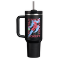Splash-Resistant FlowState The Quencher H2.0 Flowstate Tumbler D340Y - 40oz Large Capacity Car-Cup Friendly Quencher - Tournament Black