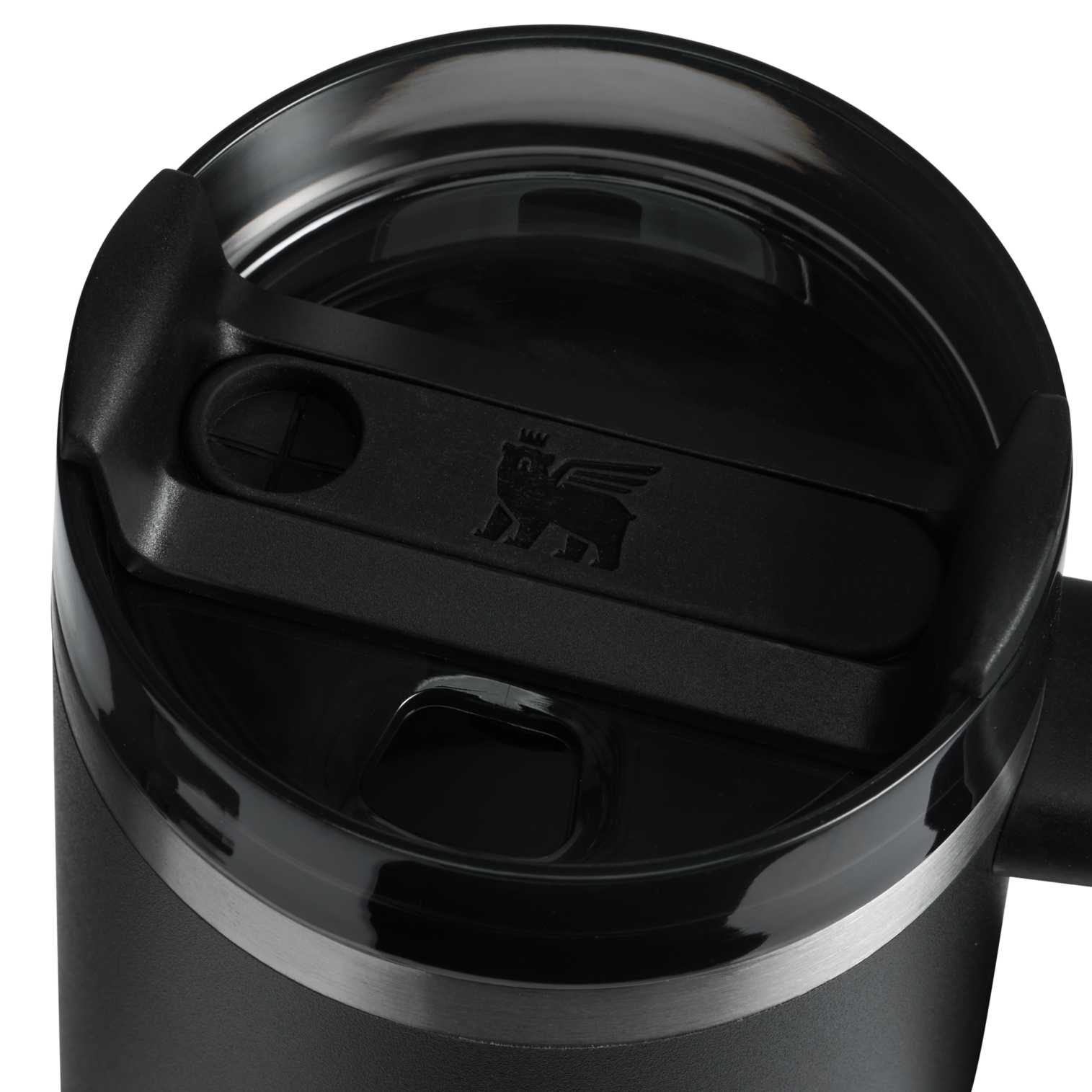 Double-Wall Vacuum The Quencher H2.O Flowstate Tumbler | Stanley Create D274S - FlowState 3-Position Lid Insulated Travel Mug Detail