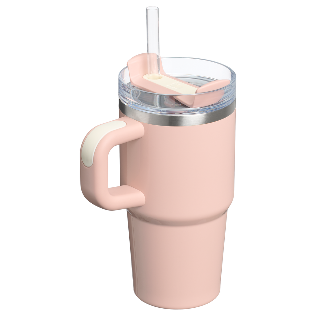 Double-Wall Vacuum The Quencher H2.O Flowstate Tumbler with Handle | Stanley Create D309N - Double-Wall Vacuum Insulated Travel Tumbler with Straw Detail