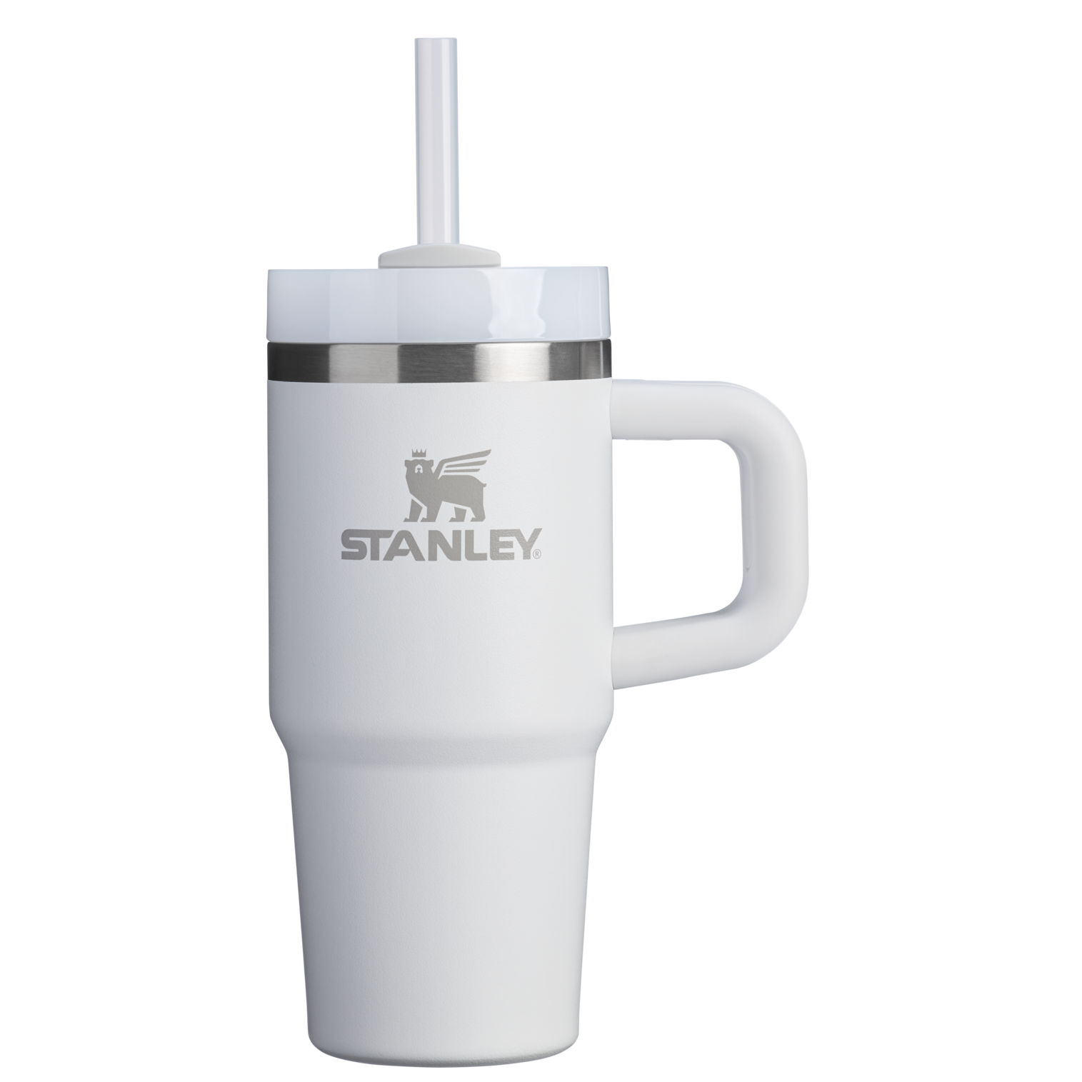 Large Capacity The Quencher H2.O Flowstate Tumbler | Stanley Create D291F - Double-Wall Vacuum Insulated Travel Tumbler with Straw - Frost