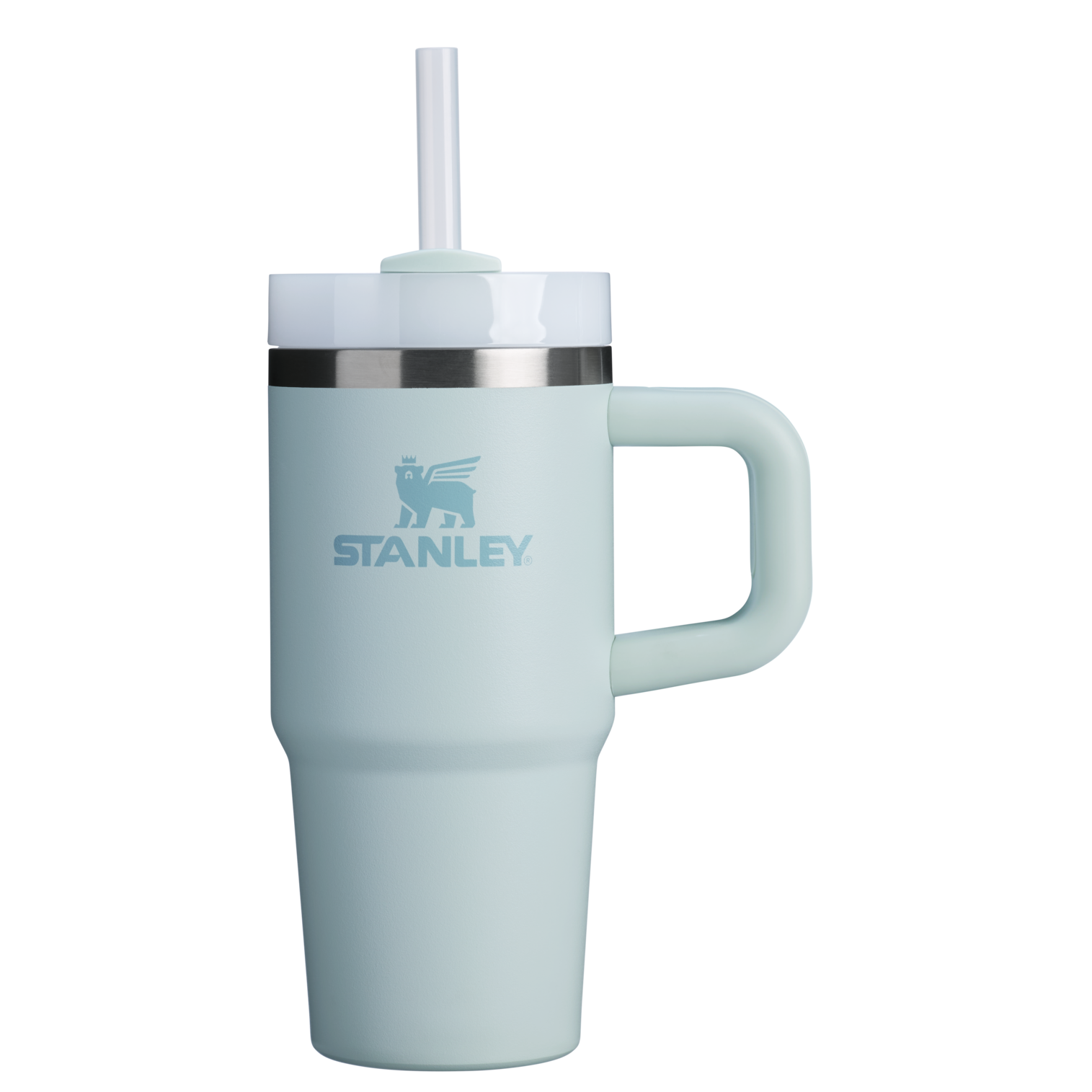 Large Capacity The Quencher H2.O Flowstate Tumbler | Stanley Create D291F - Double-Wall Vacuum Insulated Travel Tumbler with Straw Detail