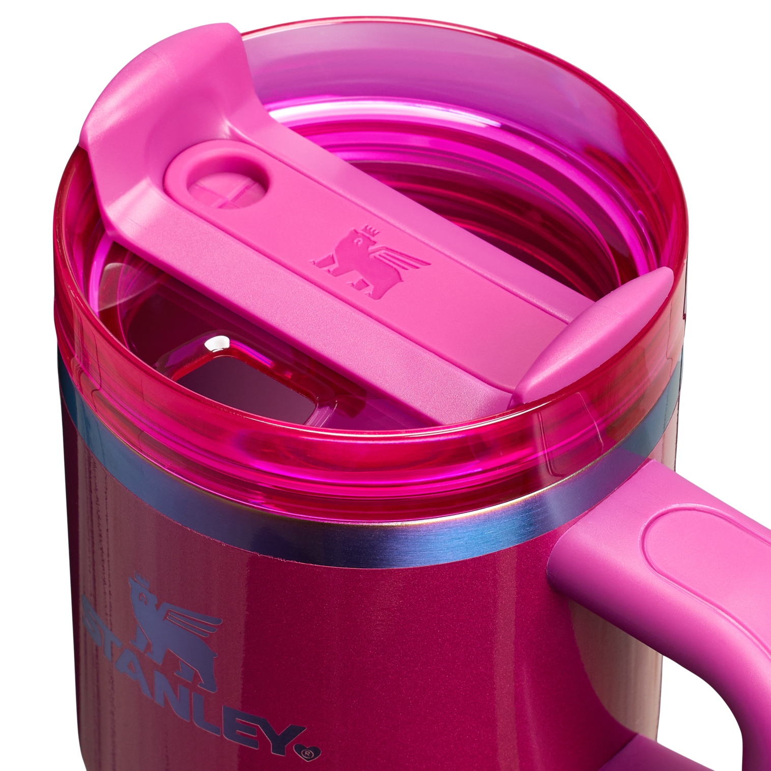 Double-Wall Vacuum The Quencher H2.O Flowstate Tumbler | Stanley Create D274S - FlowState 3-Position Lid Insulated Travel Mug Detail