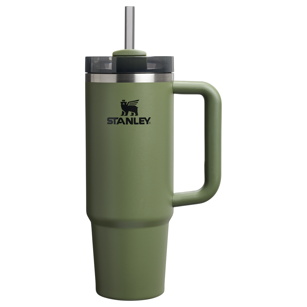 Large Capacity The Quencher H2.0 Flowstate Tumbler D051L - Double-Wall Vacuum Insulated Travel Tumbler with Straw - Dried Pine