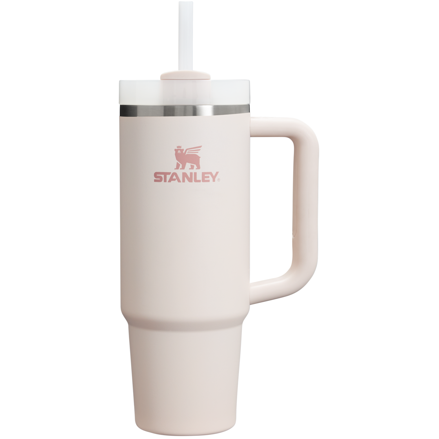 Large Capacity The Quencher H2.0 Flowstate Tumbler D051L - Double-Wall Vacuum Insulated Travel Tumbler with Straw - Rose Quartz 2.0