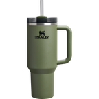 Insulated Travel The Quencher H2.0 Flowstate Tumbler  | Stanley Create D332L - 40oz Large Capacity Car-Cup Friendly Quencher - Dried Pine