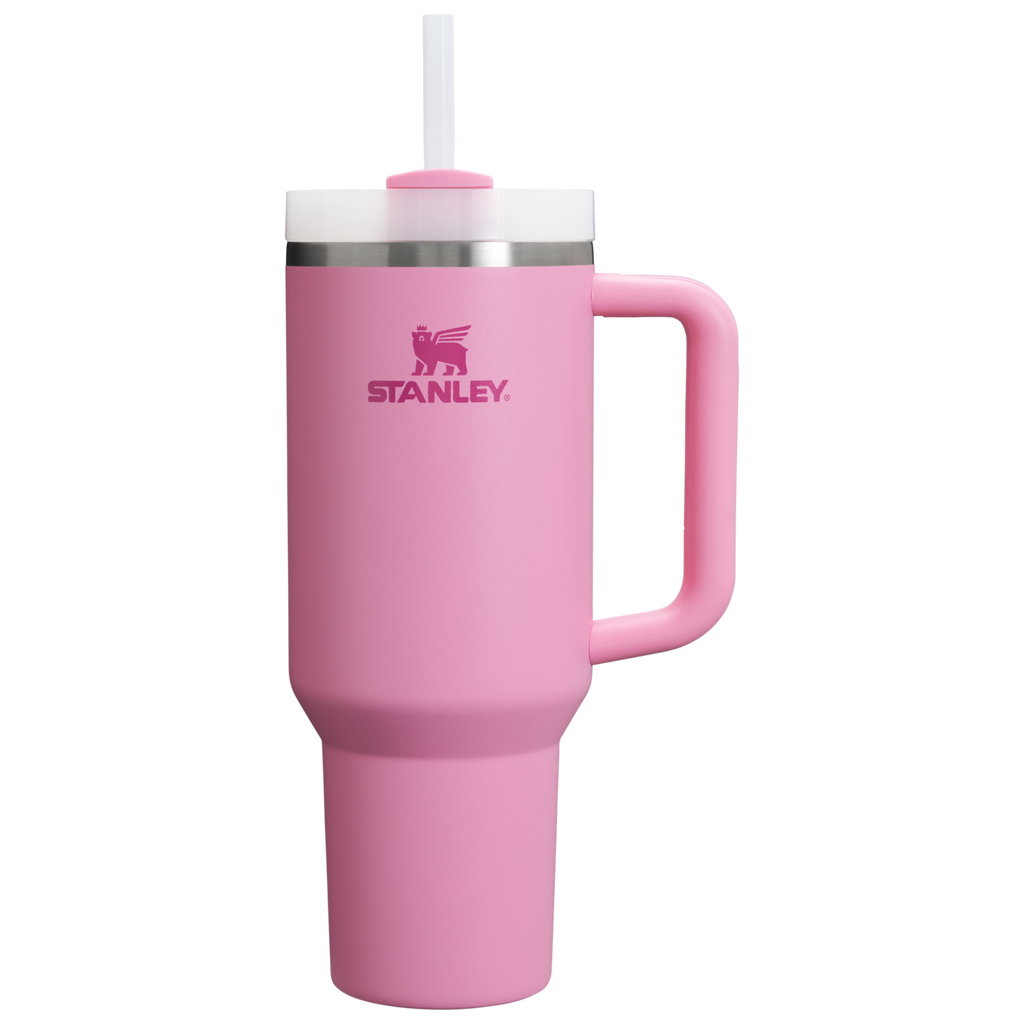 Insulated Travel The Quencher H2.0 Flowstate Tumbler  | Stanley Create D332L - 40oz Large Capacity Car-Cup Friendly Quencher - Peony