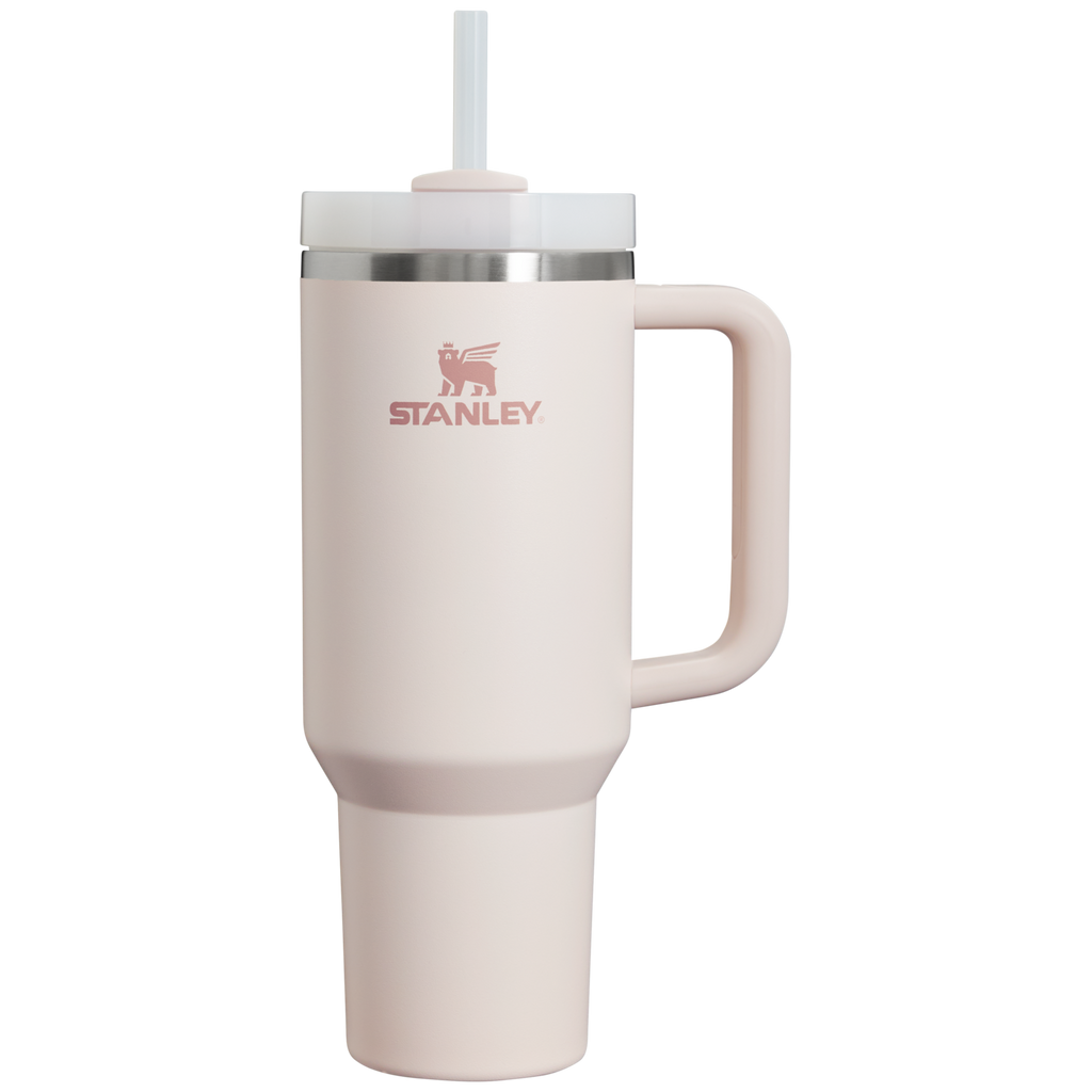 Insulated Travel The Quencher H2.0 Flowstate Tumbler  | Stanley Create D332L - 40oz Large Capacity Car-Cup Friendly Quencher - Rose Quartz 2.0