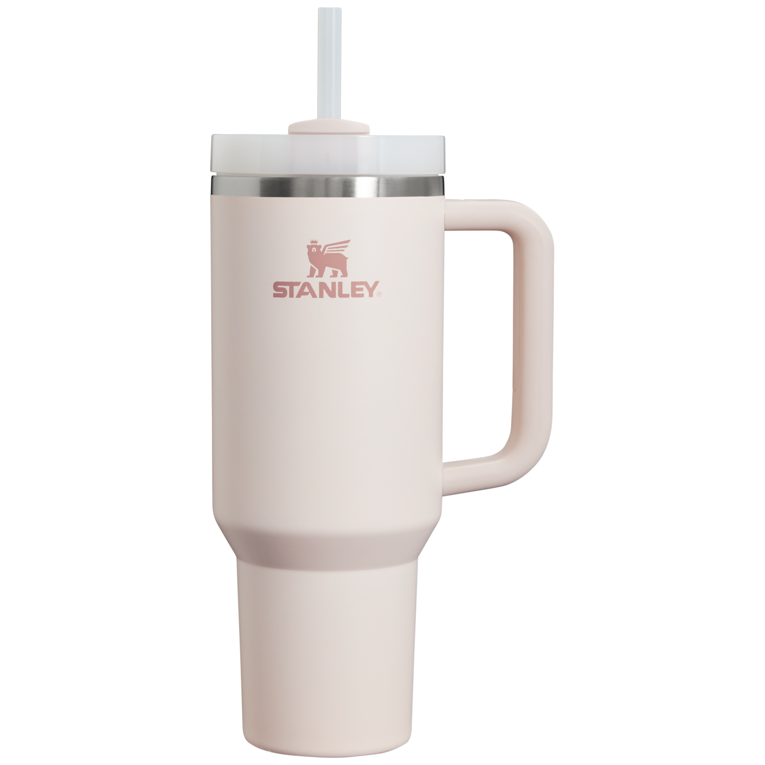 Insulated Travel The Quencher H2.0 Flowstate Tumbler  | Stanley Create D332L - 40oz Large Capacity Car-Cup Friendly Quencher - Rose Quartz 2.0