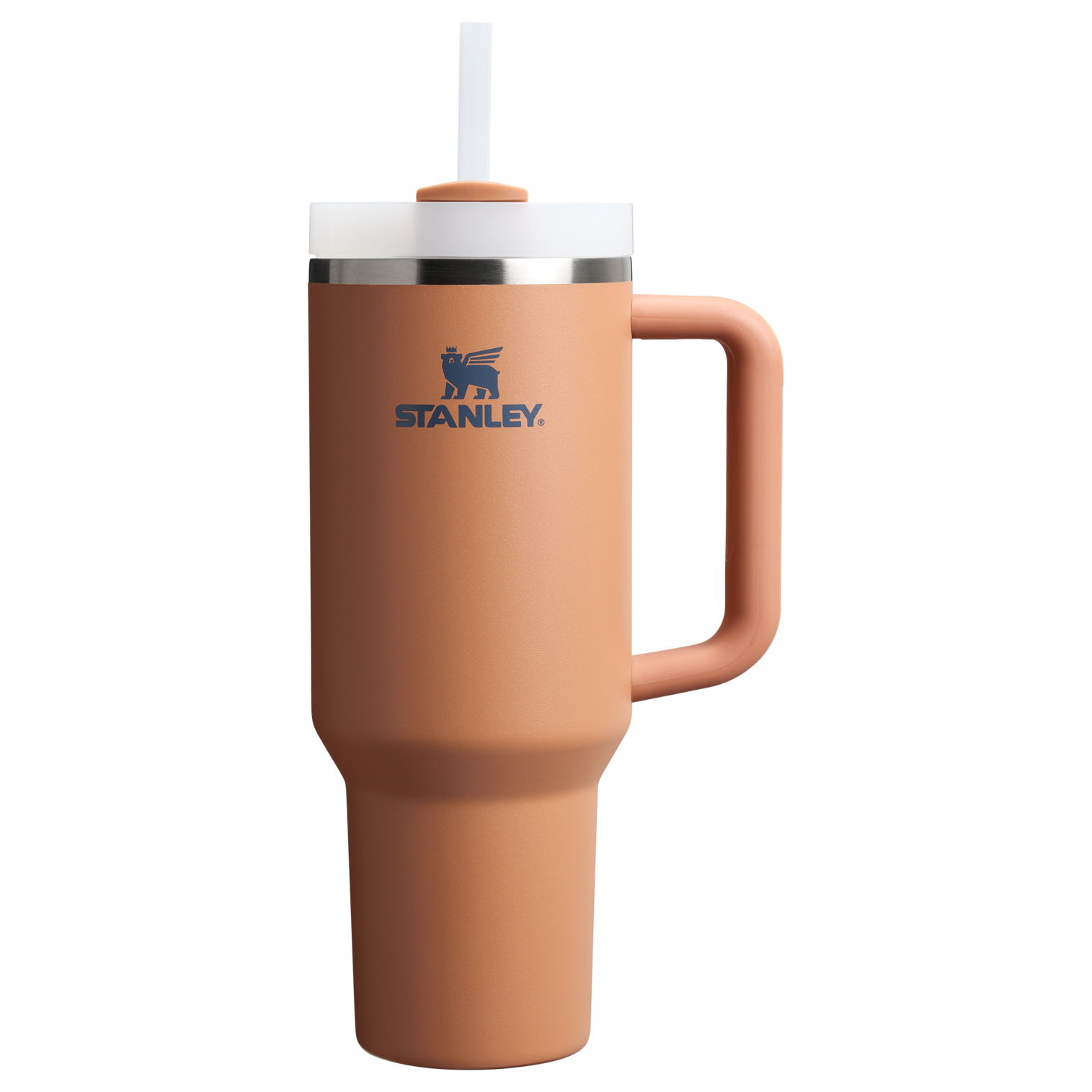 Insulated Travel The Quencher H2.0 Flowstate Tumbler  | Stanley Create D332L - 40oz Large Capacity Car-Cup Friendly Quencher - Toast