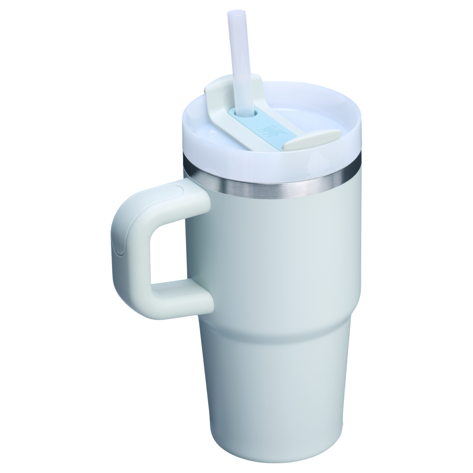 Double-Wall Vacuum The Quencher H2.O Flowstate Tumbler with Handle | Stanley Create D309N - Double-Wall Vacuum Insulated Travel Tumbler with Straw Detail