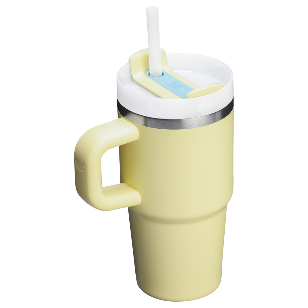 Double-Wall Vacuum The Quencher H2.O Flowstate Tumbler with Handle | Stanley Create D309N - Double-Wall Vacuum Insulated Travel Tumbler with Straw Detail