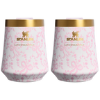 Shatterproof Luxury Stanley 1913 x LoveShackFancy Holiday The Reserve Wine Tumbler Set | 2-pack D205C - Reserve Collection Stainless Steel Whiskey Cup - Coquette Bow Chantilly