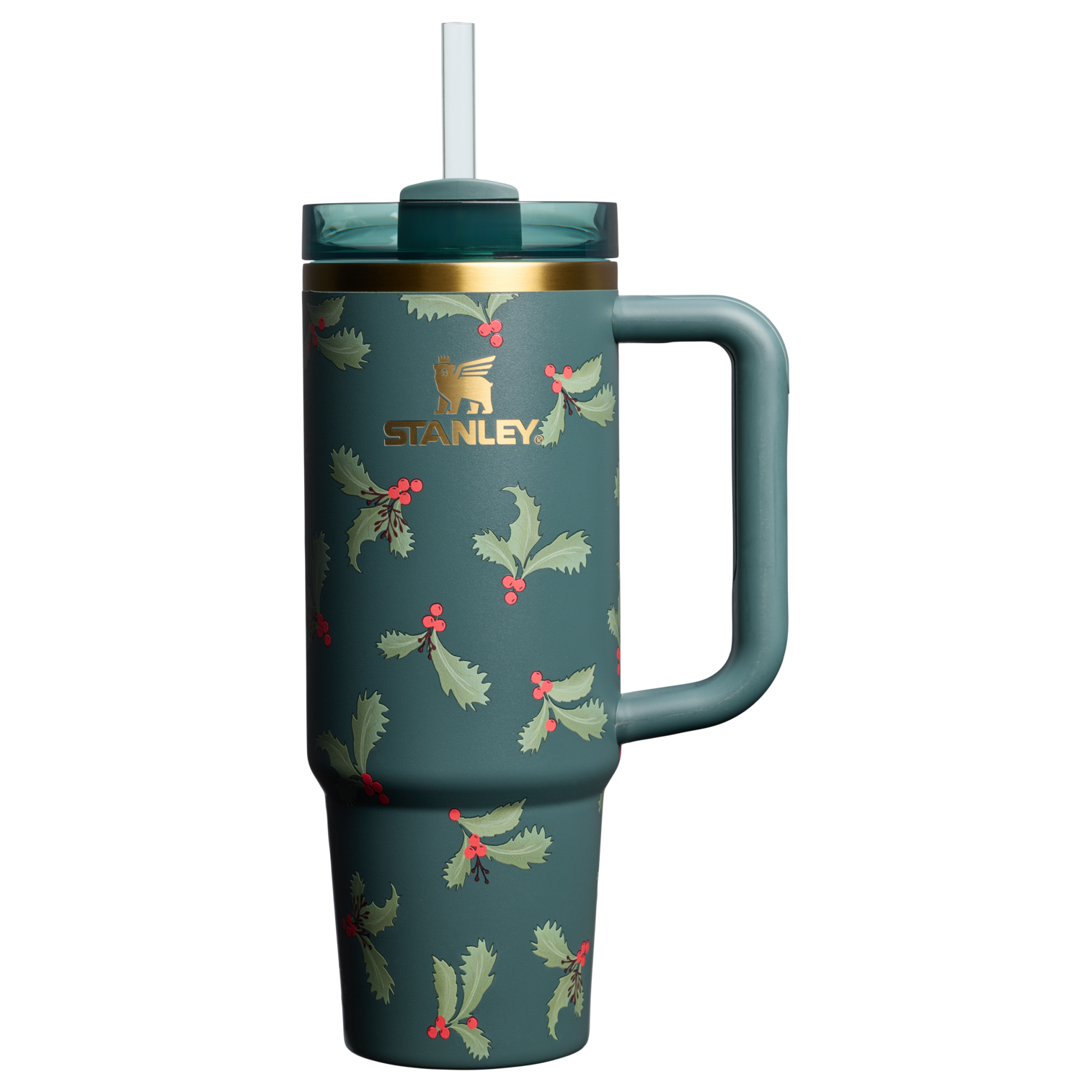 Double-Wall Vacuum The Cheers & Cheer Quencher H2.0 Flowstate Tumbler D189S - 40oz Large Capacity Car-Cup Friendly Quencher - Holiday Botanical