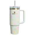 Double-Wall Vacuum The Easter Quencher H2.0 Flowstate Tumbler D257F - Premium Stainless Steel Straw Cup for All-Day Hydration - Spring Blossoms