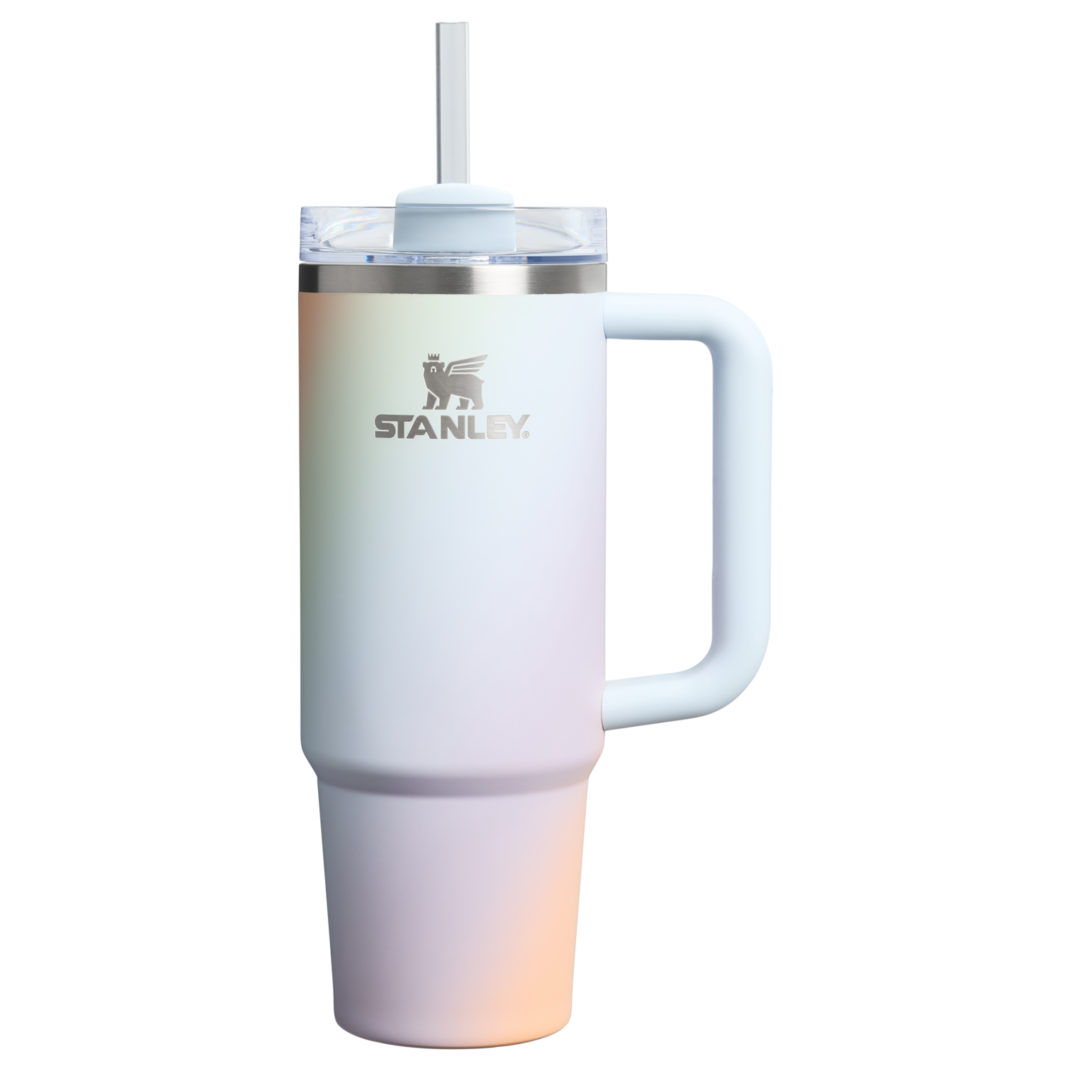 Large Capacity The Quencher H2.0 Flowstate Tumbler D051L - Double-Wall Vacuum Insulated Travel Tumbler with Straw - Sunrise Spiral