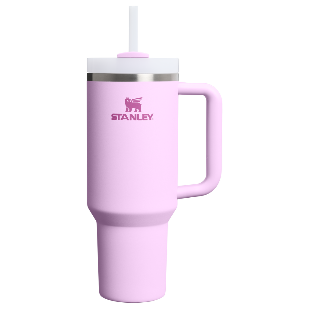 Insulated Travel The Quencher H2.0 Flowstate Tumbler  | Stanley Create D332L - 40oz Large Capacity Car-Cup Friendly Quencher - Soft Orchid