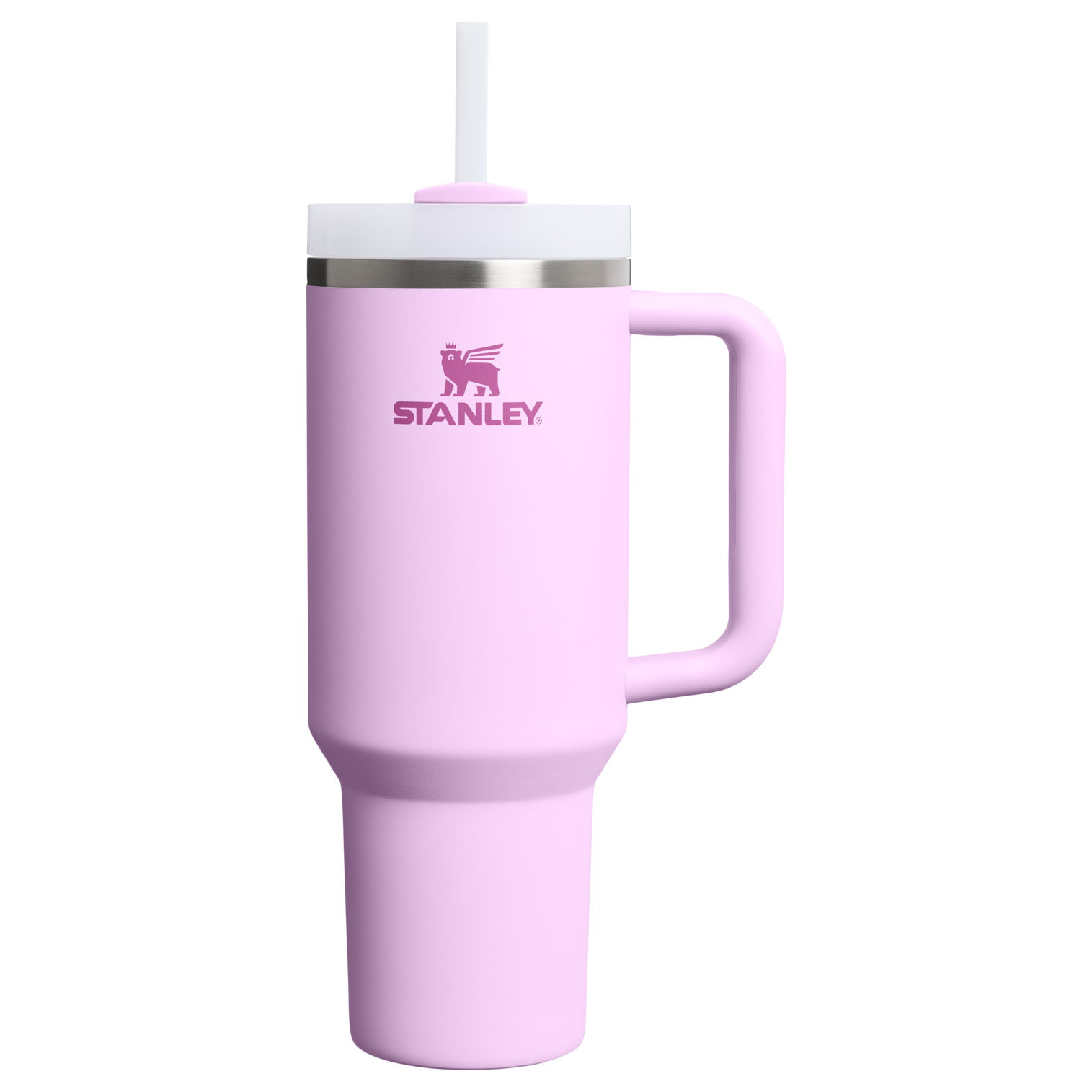 Insulated Travel The Quencher H2.0 Flowstate Tumbler  | Stanley Create D332L - 40oz Large Capacity Car-Cup Friendly Quencher - Soft Orchid