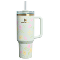 Large Capacity The Easter Quencher H2.0 Flowstate Tumbler D256K - Premium Stainless Steel Straw Cup for All-Day Hydration - Spring Blossoms