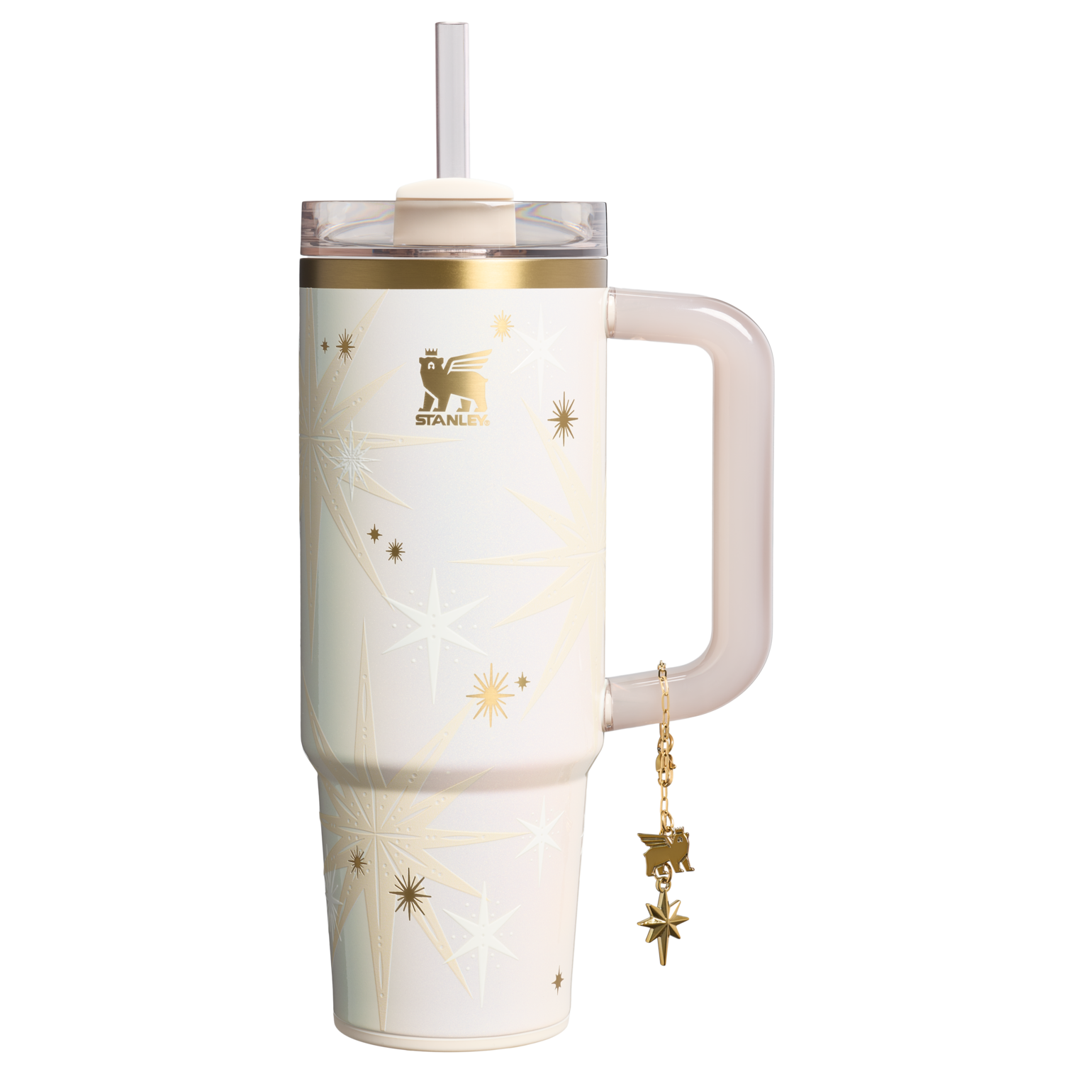Car-Cup Friendly The Quencher Luxe H2.0 Flowstate Tumbler D209D - Double-Wall Vacuum Insulated Travel Tumbler with Straw - Starlight Shimmer