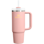 Large Capacity The Quencher H2.0 Flowstate Tumbler | Stanley Create D331C - Premium Stainless Steel Straw Cup for All-Day Hydration - Peach Rose