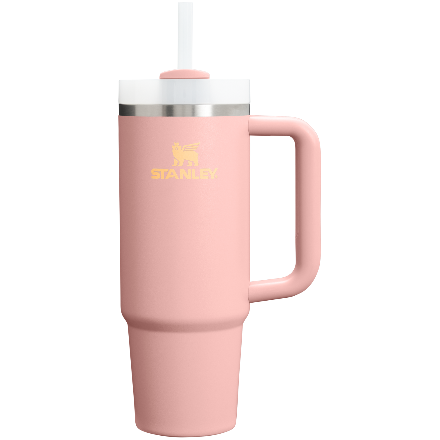Large Capacity The Quencher H2.0 Flowstate Tumbler | Stanley Create D331C - Premium Stainless Steel Straw Cup for All-Day Hydration - Peach Rose