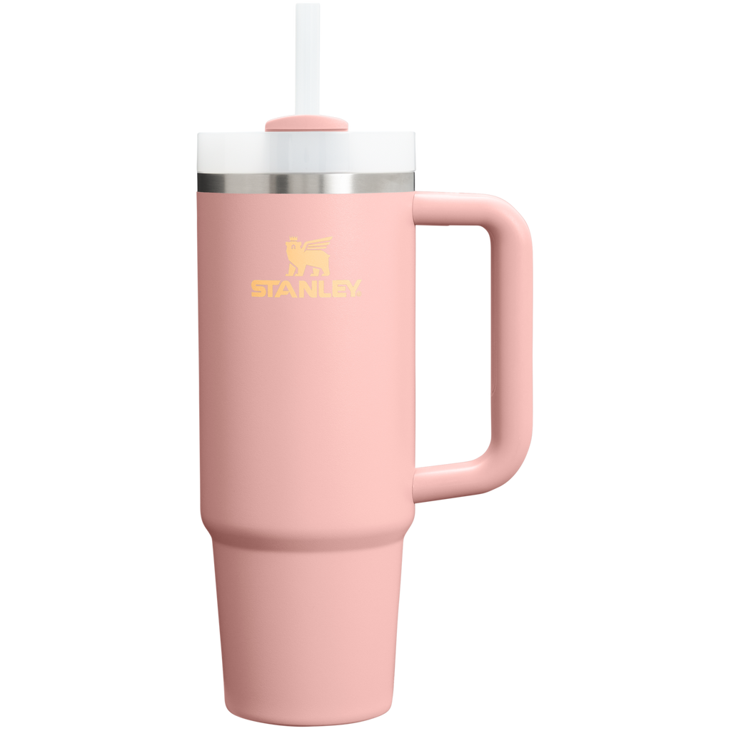 Large Capacity The Quencher H2.0 Flowstate Tumbler D051L - Double-Wall Vacuum Insulated Travel Tumbler with Straw - Peach Rose