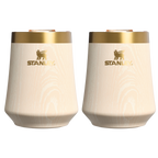 Shatterproof Luxury The Cheers & Cheer Reserve Wine Tumbler | 2-pack D190T - Elegant Stemless Vacuum Insulated Wine Tumbler - Birch Woodgrain