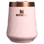 Shatterproof Luxury The Valentine’s Day Textured Reserve Wine Tumbler D233K - Elegant Stemless Vacuum Insulated Wine Tumbler - Pink Velvet Gloss