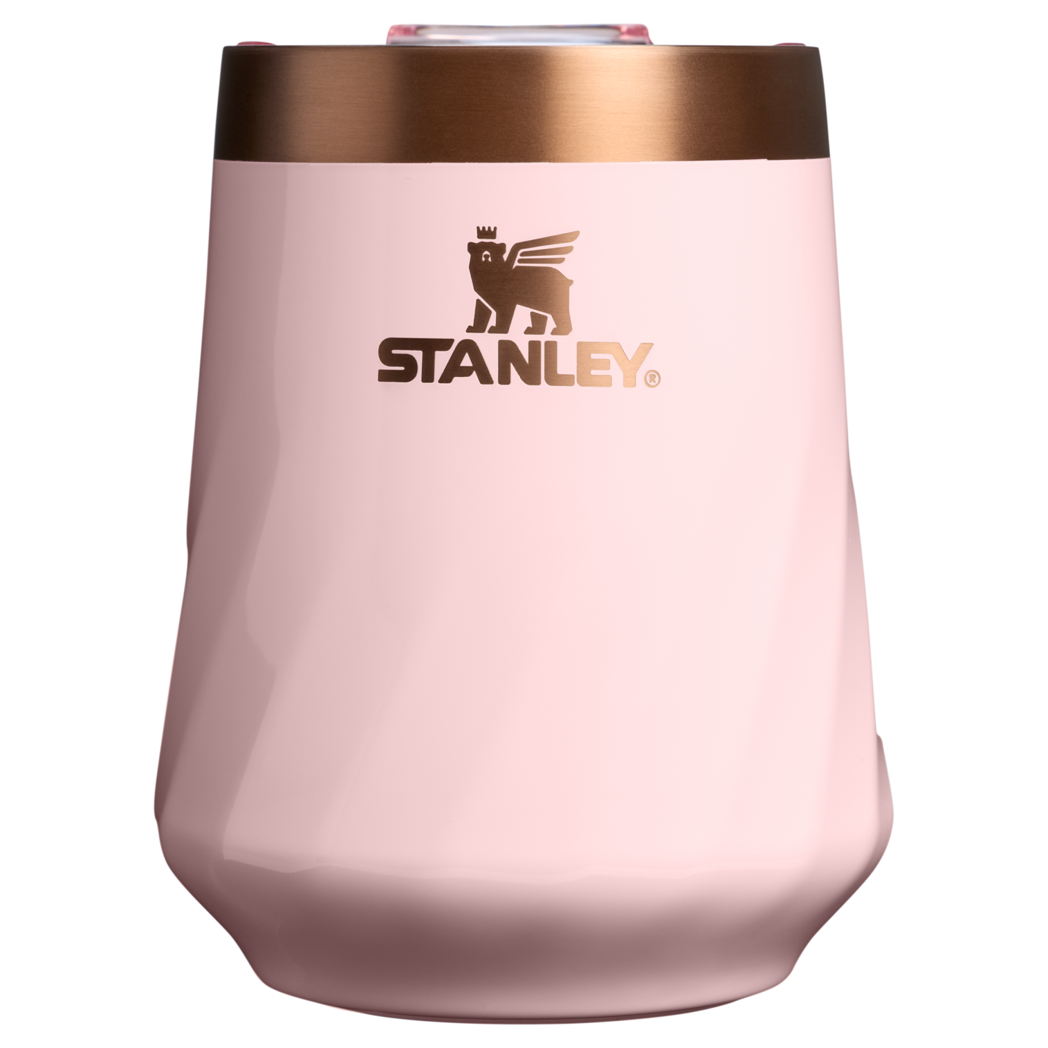 Shatterproof Luxury The Valentine’s Day Textured Reserve Wine Tumbler D233K - Elegant Stemless Vacuum Insulated Wine Tumbler - Pink Velvet Gloss