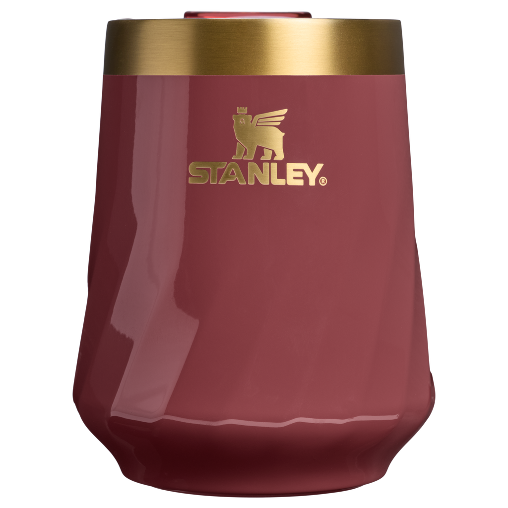Shatterproof Luxury The Valentine’s Day Textured Reserve Wine Tumbler D233K - Elegant Stemless Vacuum Insulated Wine Tumbler - Red Velvet Gloss