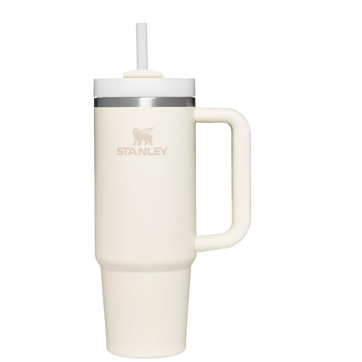 Large Capacity The Quencher H2.0 Flowstate Tumbler | Stanley Create D331C - Premium Stainless Steel Straw Cup for All-Day Hydration - Cream